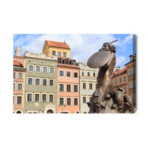 Peinture sur toile La Statue De La Sirène À Varsovie – Image 2