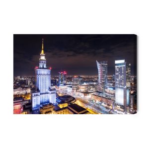 Peinture sur toile Varsovie La Nuit – Image 2
