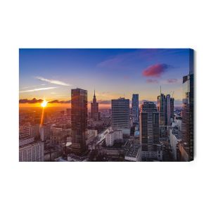 Peinture sur toile Coucher De Soleil À Varsovie – Image 2