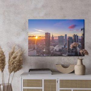 Peinture sur toile Coucher De Soleil À Varsovie – Image 3