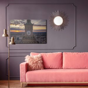 Peinture sur toile L'horloge Au-Dessus De Varsovie – Image 4