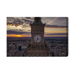 Peinture sur toile L'horloge Au-Dessus De Varsovie – Image 2