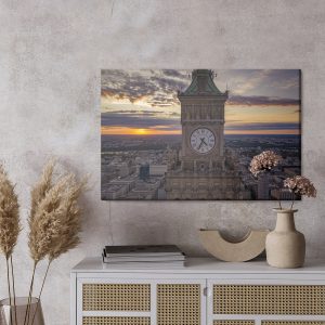 Peinture sur toile L'horloge Au-Dessus De Varsovie – Image 3
