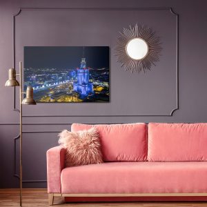 Peinture sur toile Varsovie Illuminée La Nuit – Image 4