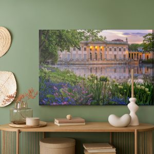 Peinture sur toile Palais À Varsovie Et Fleurs – Image 5