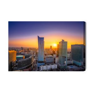 Peinture sur toile Gratte-Ciel Modernes De Varsovie – Image 2