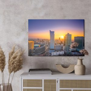 Peinture sur toile Gratte-Ciel Modernes De Varsovie – Image 3
