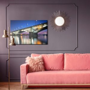Peinture sur toile Ponts De Varsovie La Nuit – Image 4