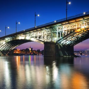 Peinture sur toile Ponts De Varsovie La Nuit – Image 1