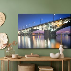 Peinture sur toile Ponts De Varsovie La Nuit – Image 5