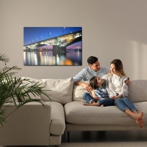 Peinture sur toile Ponts De Varsovie La Nuit – Image 7