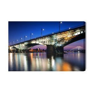 Peinture sur toile Ponts De Varsovie La Nuit – Image 2
