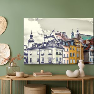Peinture sur toile Bâtiments Vintage De Varsovie – Image 5