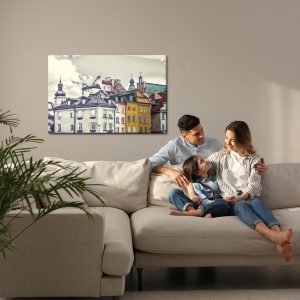 Peinture sur toile Bâtiments Vintage De Varsovie – Image 7