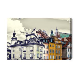 Peinture sur toile Bâtiments Vintage De Varsovie – Image 2
