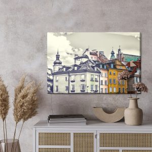 Peinture sur toile Bâtiments Vintage De Varsovie – Image 3