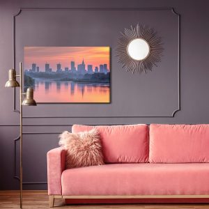 Peinture sur toile Varsovie Et Le Coucher Du Soleil – Image 4