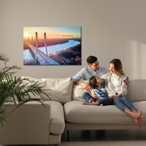 Peinture sur toile Pont À Varsovie Au Coucher Du Soleil – Image 7