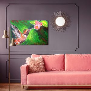 Peinture sur toile Oiseau Colibri – Image 4