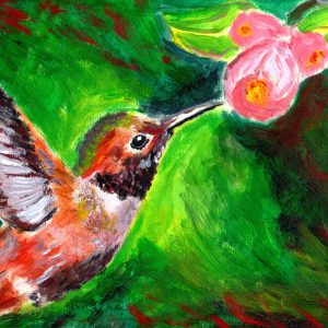Peinture sur toile Oiseau Colibri – Image 1