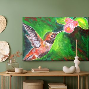 Peinture sur toile Oiseau Colibri – Image 5