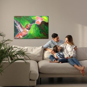 Peinture sur toile Oiseau Colibri – Image 7