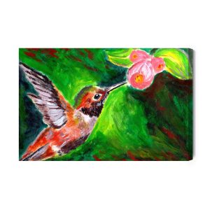 Peinture sur toile Oiseau Colibri – Image 2