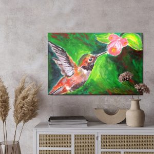 Peinture sur toile Oiseau Colibri – Image 3