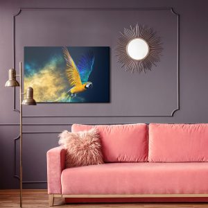 Peinture sur toile Perroquet Ara Coloré – Image 4