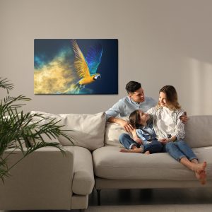 Peinture sur toile Perroquet Ara Coloré – Image 7