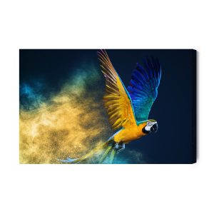 Peinture sur toile Perroquet Ara Coloré – Image 2