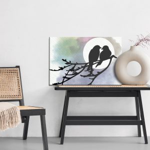 Peinture sur toile Silhouettes D'oiseaux Sur La Branche – Image 6