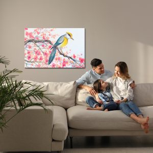 Peinture sur toile Oiseau Et Fleurs Sur L'arbre – Image 7