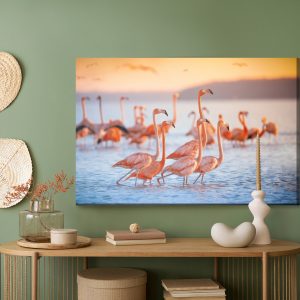 Peinture sur toile Oiseaux Flamants Roses – Image 5