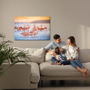 Peinture sur toile Oiseaux Flamants Roses – Image 7