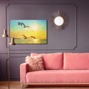 Peinture sur toile Oiseaux Sur La Mer – Image 4