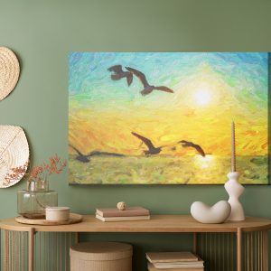 Peinture sur toile Oiseaux Sur La Mer – Image 5