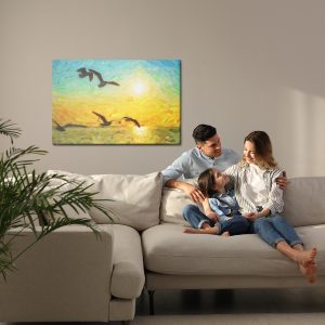 Peinture sur toile Oiseaux Sur La Mer – Image 7