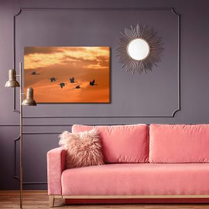 Peinture sur toile Grues À L'aube – Image 4