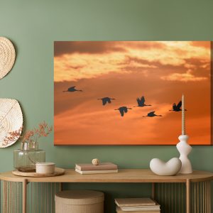 Peinture sur toile Grues À L'aube – Image 5