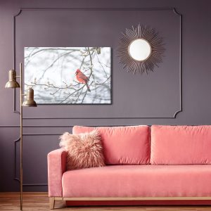 Peinture sur toile Oiseau Rouge – Image 4