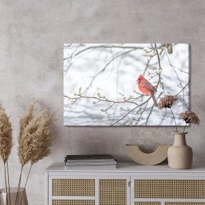 Peinture sur toile Oiseau Rouge – Image 3