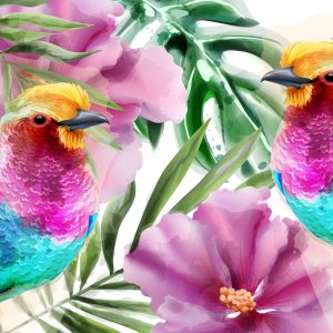 Peinture sur toile Des Oiseaux Tropicaux – Image 1
