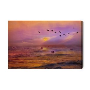 Peinture sur toile Oiseaux Au-Dessus De L'océan – Image 2