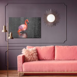 Peinture sur toile Flamants Roses Dans L'eau – Image 4