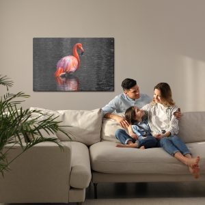 Peinture sur toile Flamants Roses Dans L'eau – Image 7