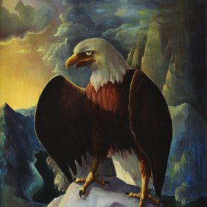 Peinture sur toile Aigle Dans Les Montagnes – Image 1