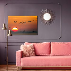 Peinture sur toile Grues Volantes – Image 4