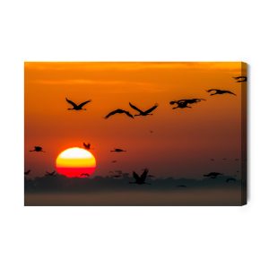 Peinture sur toile Grues Volantes – Image 2