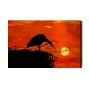 Peinture sur toile Oiseau Dans Le Nid – Image 2
